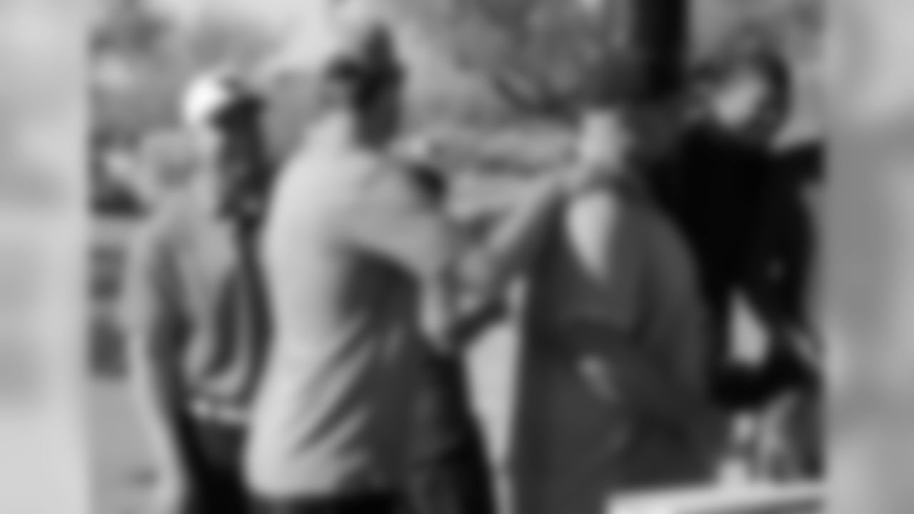 From left: QB Matt Barkley, QB Carson Palmer and C A.Q. Shipley
