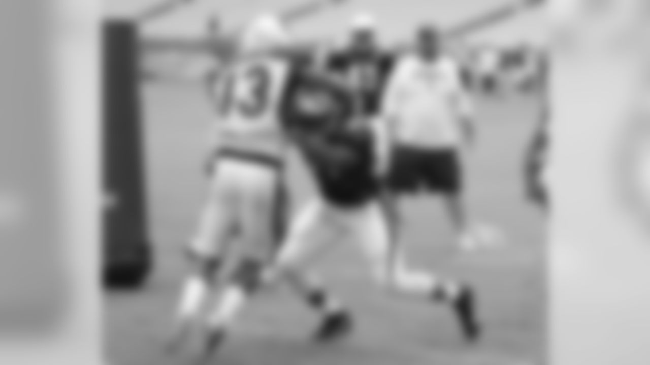 RB David Johnson vs. LB Haason Reddick in pass protection drill