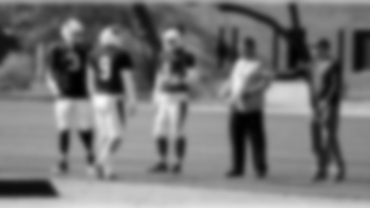 Quarterbacks at practice
