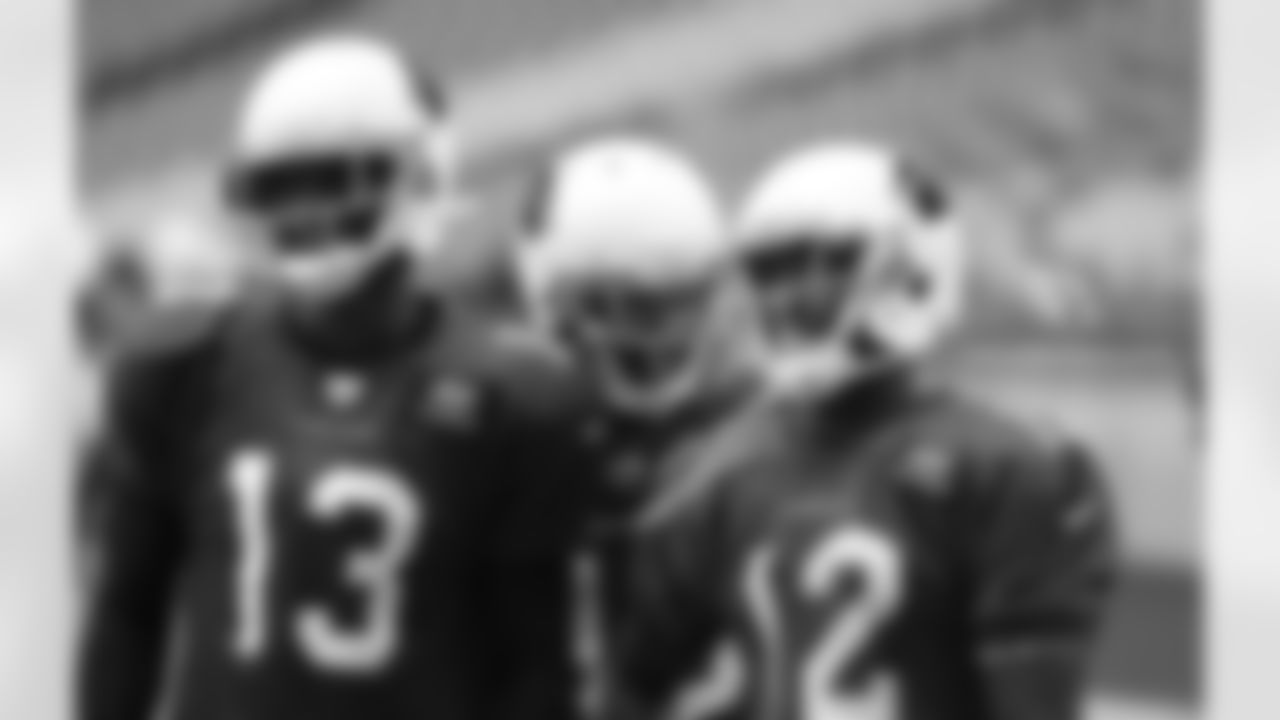 WR Jaron Brown, Jeremy Ross and John Brown