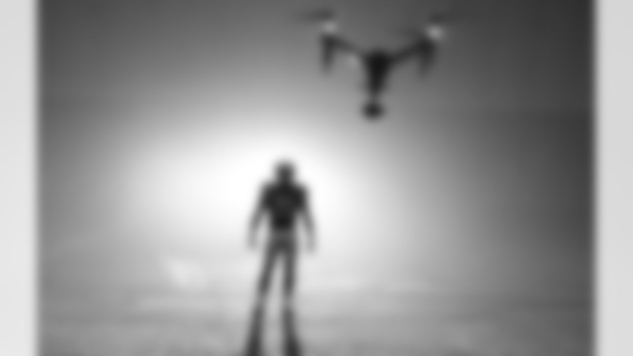 S Tyrann Mathieu faces down a drone