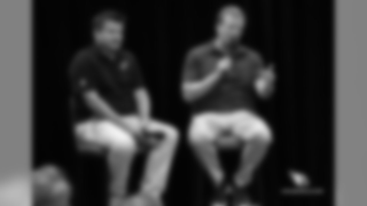 Cardinals president Michael Bidwill and NFL Commissioner Roger Goodell speak to Cardinals fans on Monday