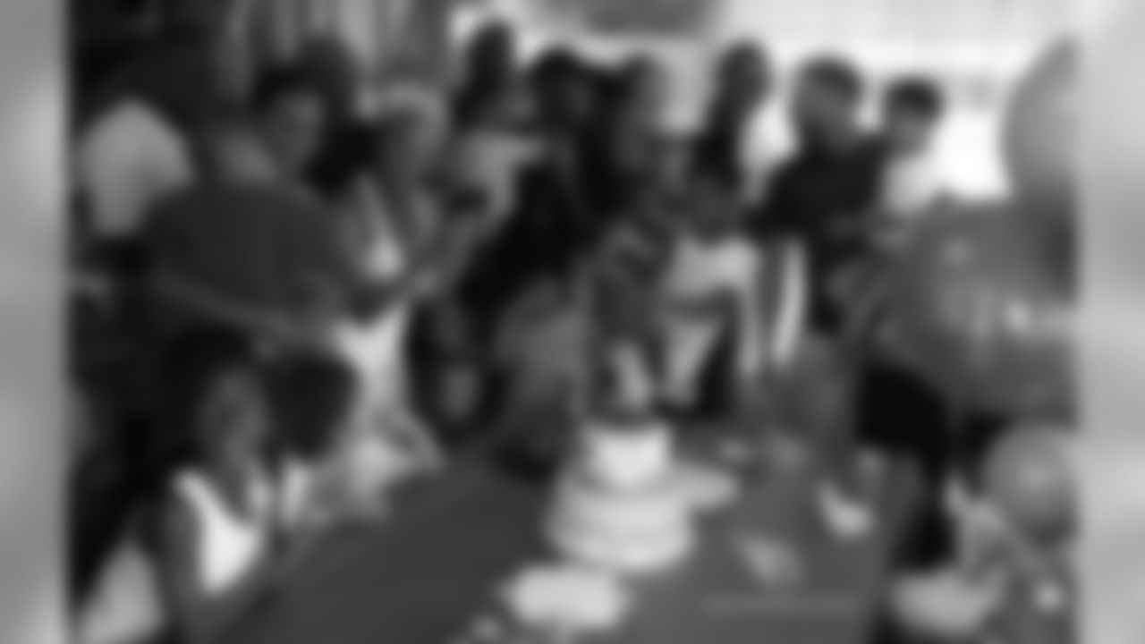 Singing happy birthday to Tyrann Jr.