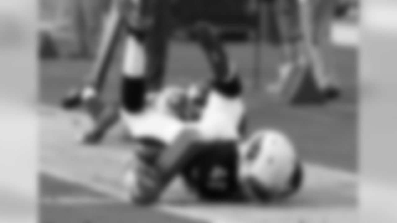 RB Alfonso Smith gets knocked out of bounds right before a score in 2011