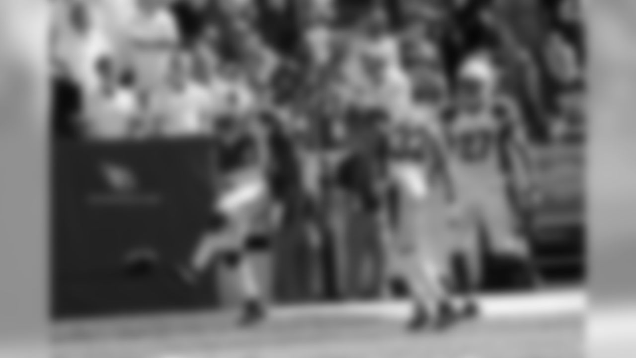 CB Patrick Peterson celebrates his interception in Buffalo