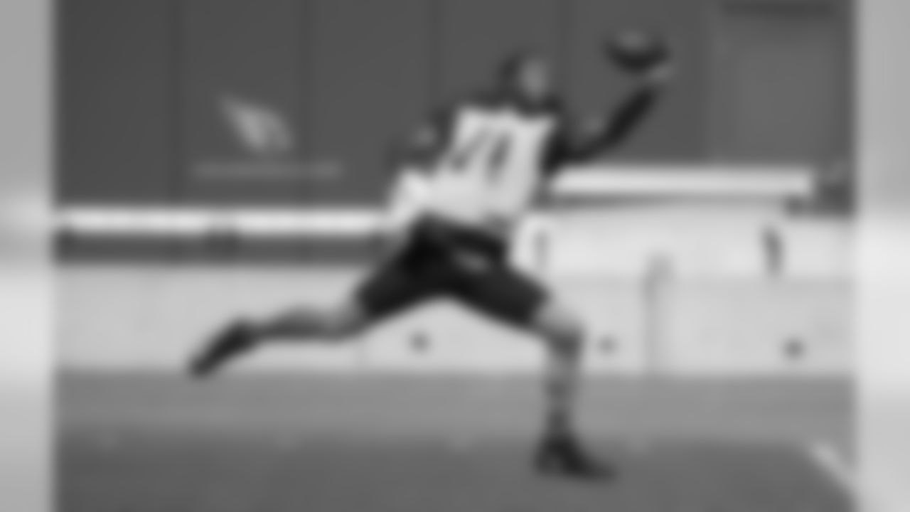 WR Larry Fitzgerald with a one-handed catch during OTAs