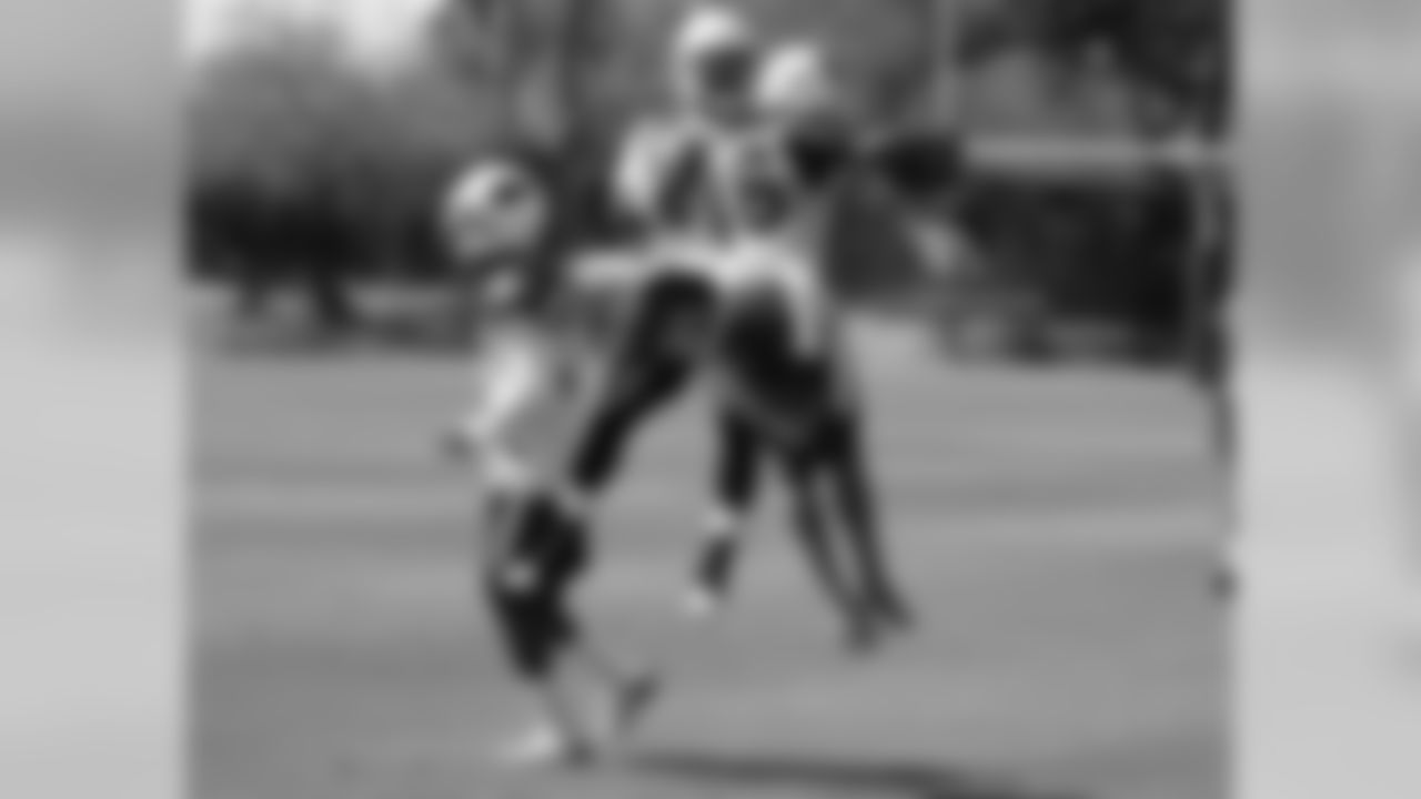 S Tony Jefferson and CB Asa Jackson air-bump to celebrate a Jackson interception