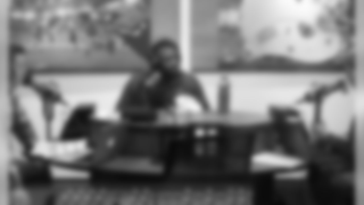 CB Brandon Williams does a radio interview