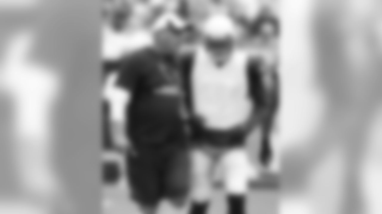 With Patrick Peterson during training camp in 2013