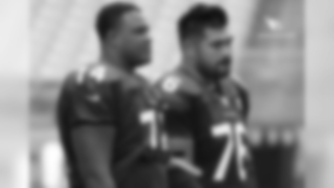 LT D.J. Humphries (left) and G Mike Iupati