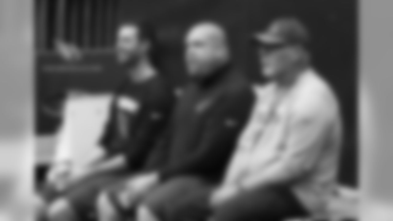 Director of football administration Mike Disner, GM Steve Keim and coach Bruce Arians