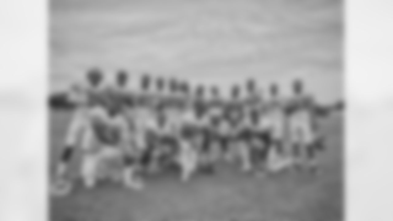 Kansas City Chiefs defensive backs pose for a photo after practice on the fourth day of training camp on Mosaic Life Care Field at the campus of Missouri Western State University on Tuesday, August 2, 2016.