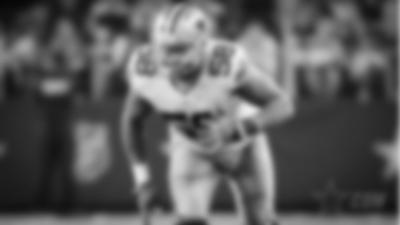 Dallas Cowboys' Jack Crawford (58) rushes against the Detroit Lions during an NFL football game, Monday, Dec. 26, 2016, in Arlington, Texas. (AP Photo/Roger Steinman)
