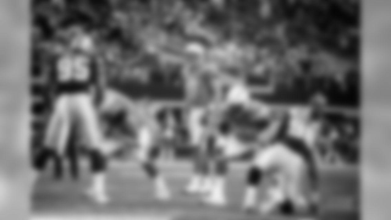 Los Angeles Chargers quarterback Philip Rivers (17) signals at the line of scrimmage in the first half of an NFL football game against the Dallas Cowboys on Thursday, Nov. 23, 2017, in Arlington, Texas. (AP Photo/Michael Ainsworth)