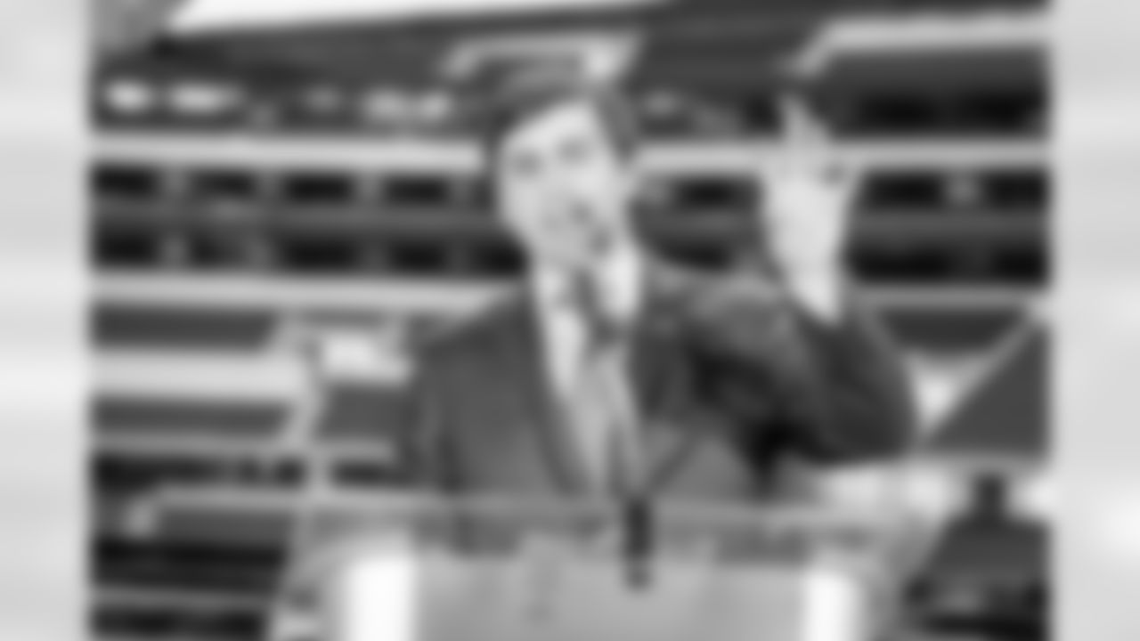14 March 2018: NFL Senior VP of Events Peter O'Reilly speaks at a news conference previewing the 2018 NFL Draft at AT&T Stadium in Arlington, Texas.