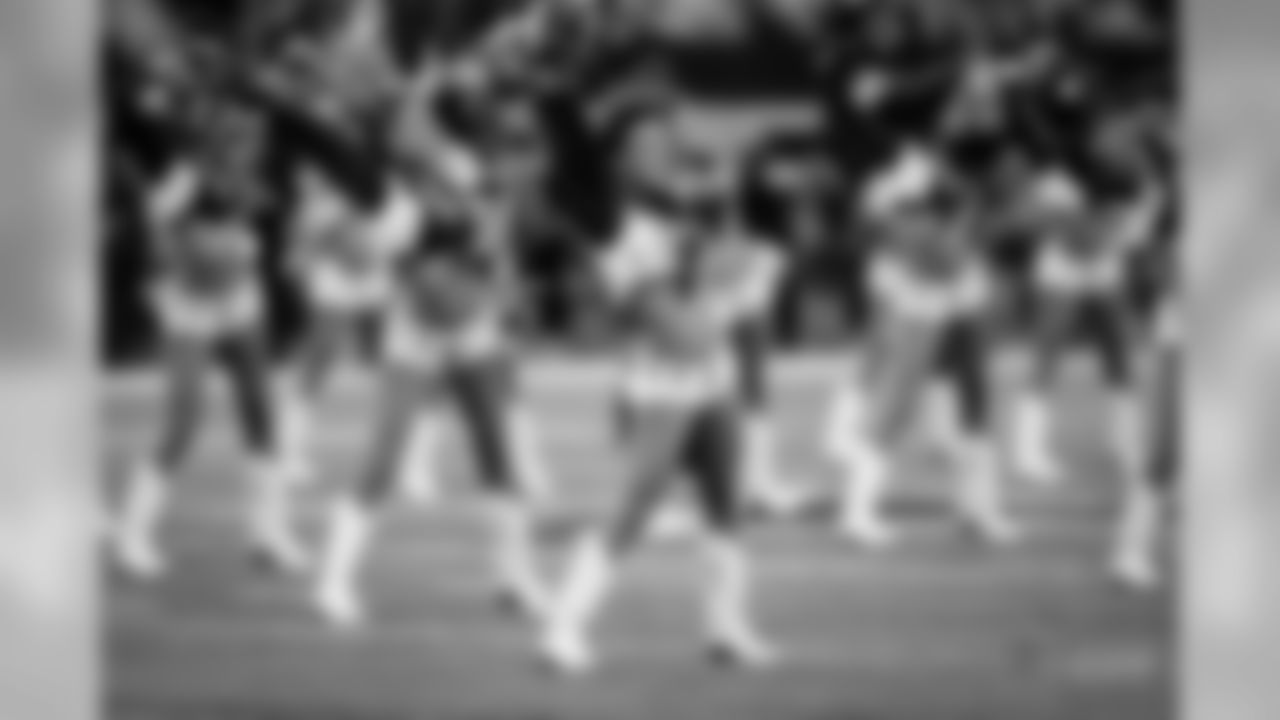 The Dallas Cowboys Cheerleaders perform in the first half of an NFL football game against the Kansas City Chiefs on Sunday, Nov. 5, 2017, in Arlington, Texas. (AP Photo/Brandon Wade)
