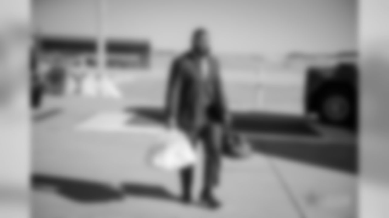 09 December 2017: Chaz Green
of the Dallas Cowboys during their departure to the game with the New York Giants at MetLife Stadium in Newark, New Jersey. Photo by James D. Smith/Dallas Cowboys