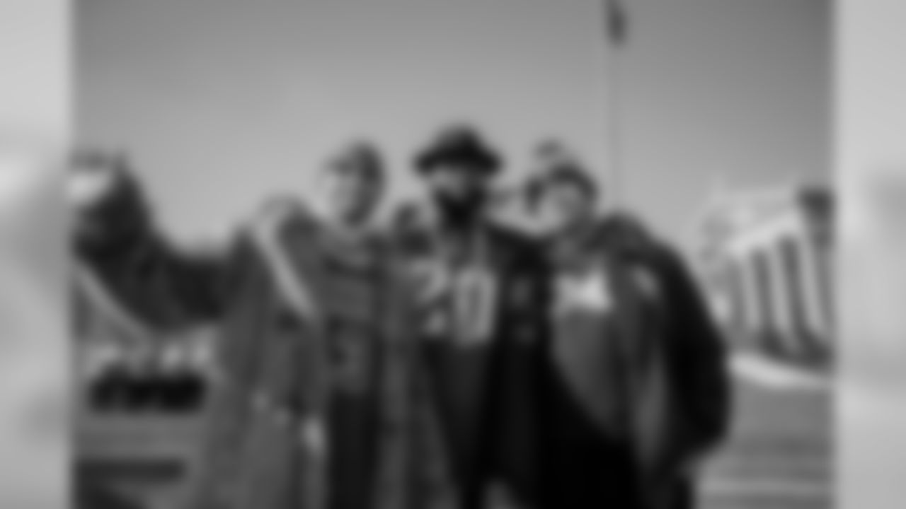 DE Chris Long, T Jason Peters, and G Brandon Brooks