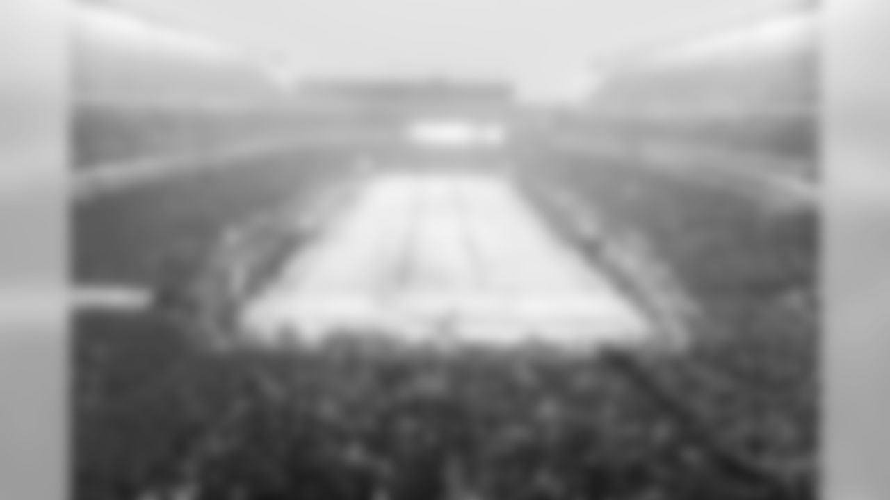 A snowy Lincoln Financial Field before the game.