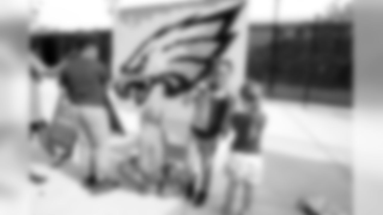 Fans creating the Eagles logo with LEGOs!