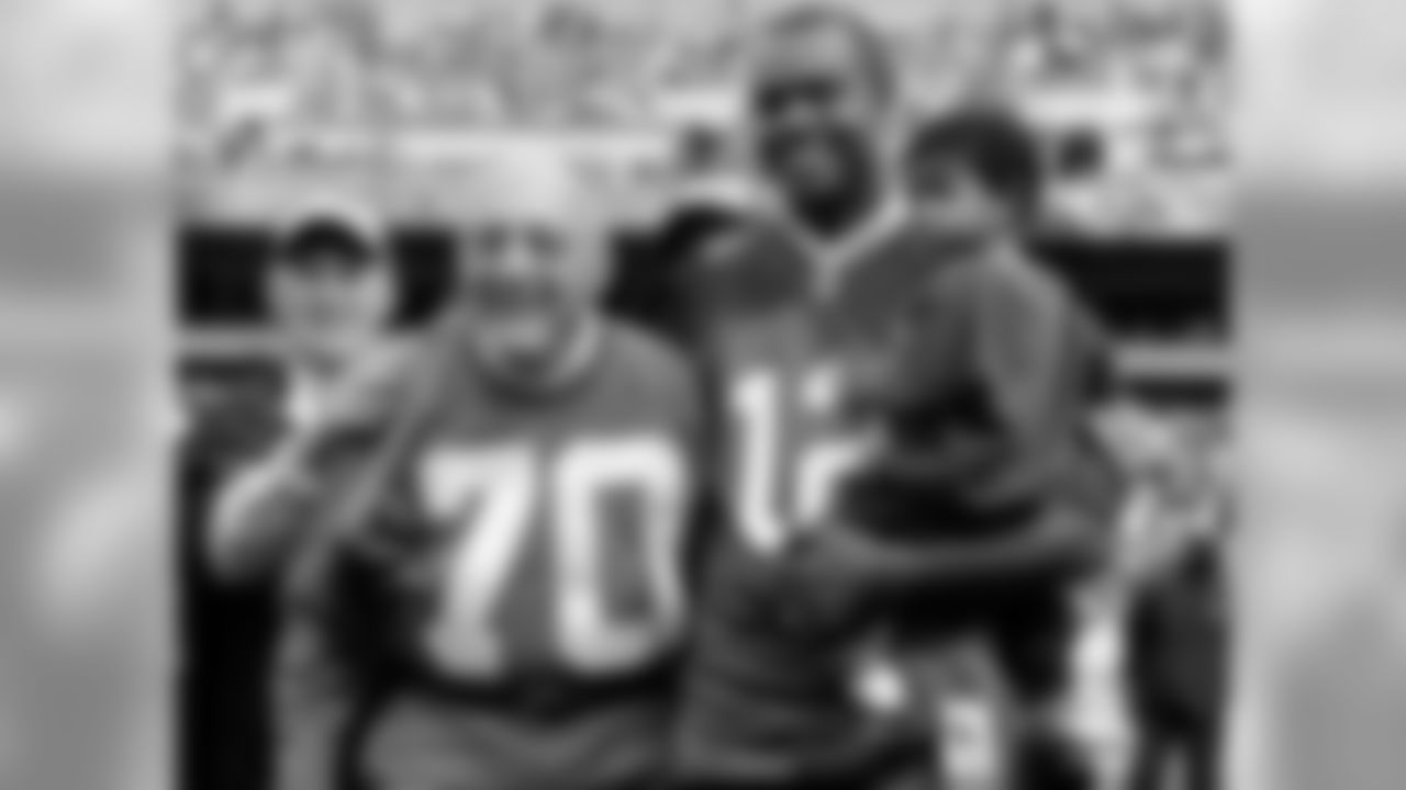 Al Wistert was inducted into the Philadelphia Eagles Hall of Fame with QB Randall Cunningham in 2009