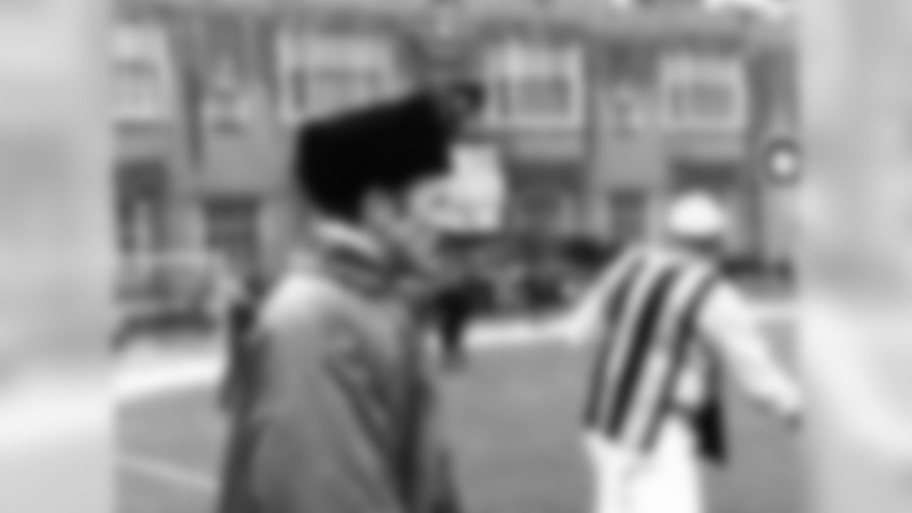 Carlin on the sidelines at Franklin Field, which now has lights because the Eagles had to play there for one more season in 1970 and were made their first appearance on Monday Night Football