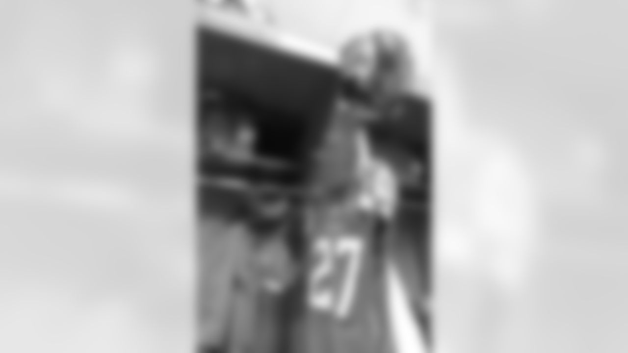 S Robenson Therezie's game jersey hangs in his locker