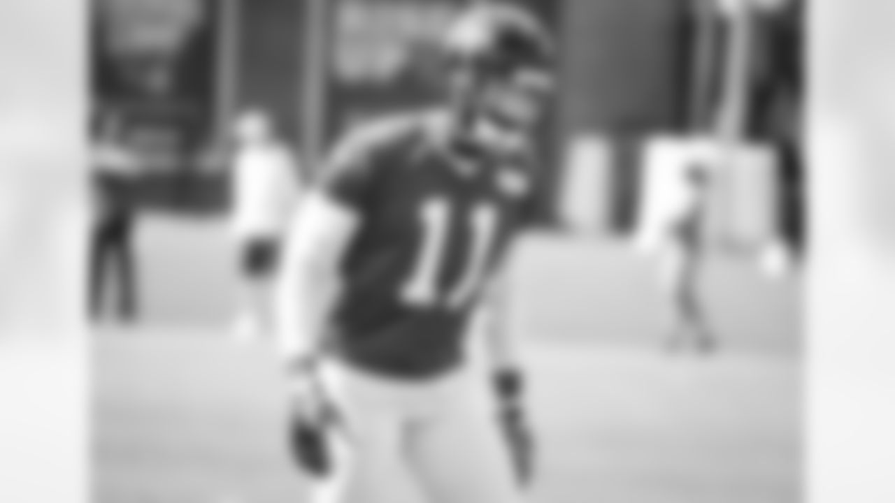 Complete with the unmistakably cool visor, star wide receiver Julio Jones hits the field