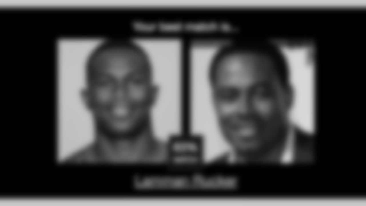 The guy Matt Ryan throws the ball to a lot, Julio Jones, has a striking look, which likely made it difficult to match him up too accurately. Soap opera and Tyler Perry film star Lamman Rucker earned the honor at 63% alike. Sure, because they both have... um... eyes?