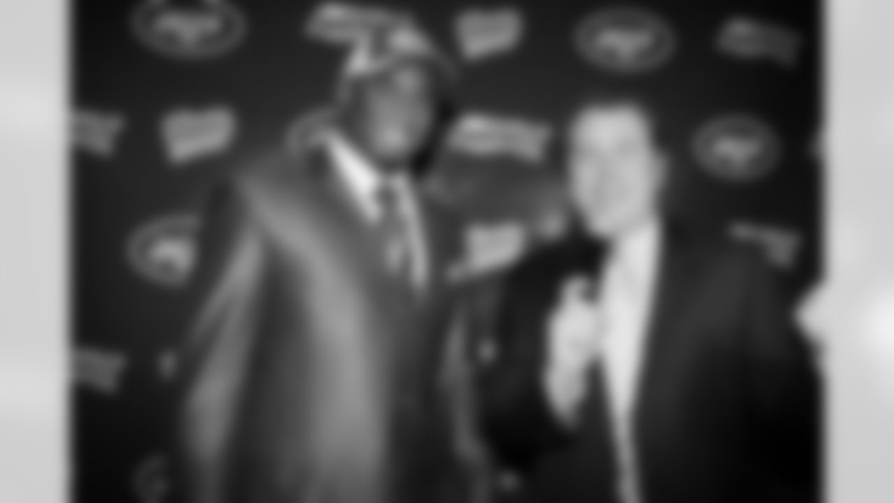 Vernon Gholston, Bob Wischusen at draft day party