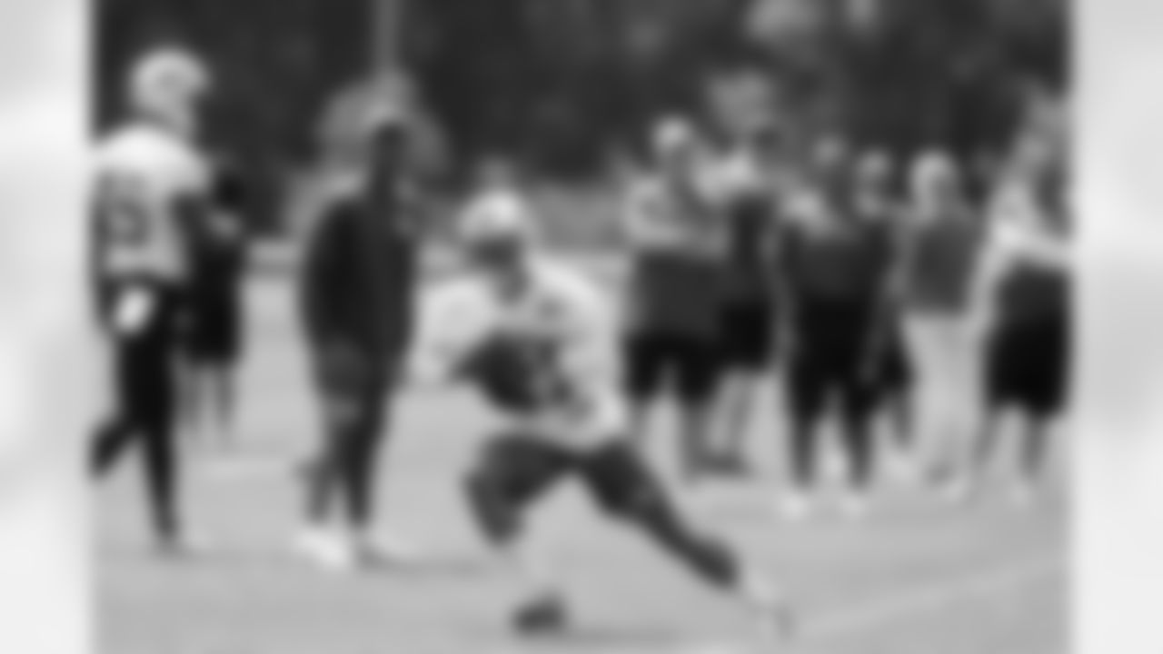 Chris Owusu, a Stanford product, has the prototypical size and speed you want in a receiver. The 6'2", 200-pounder, vying to be the top kickoff return man in 2015, opened some eyes with his Week 17 performance last January in Miami. Owusu impressed again this spring and he'll look to ride that momentum into training camp.