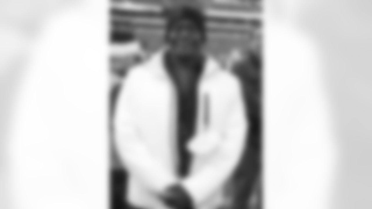 Musician and member of the Winans family of Gospel artists, David Winans II, appears on the sideline of the Jets vs Chargers game at MetLife Stadium.