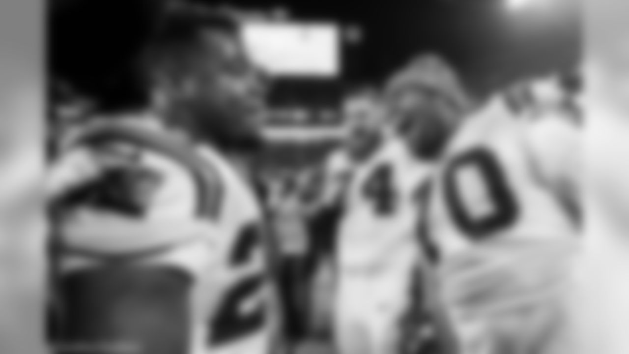 RB Jonathan Stewart, T Mike Remmers and G Trai Turner