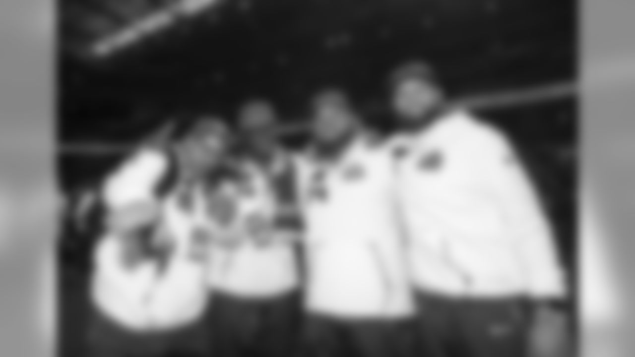 DT Dwan Edwards, DE Kony Ealy, T Mike Remmers and QB Derek Anderson