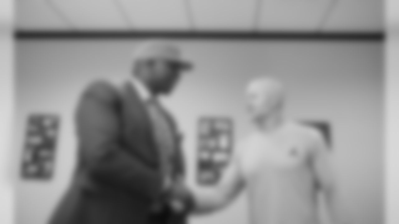 DT Vernon Butler and Defensive Coordinator Sean McDermott