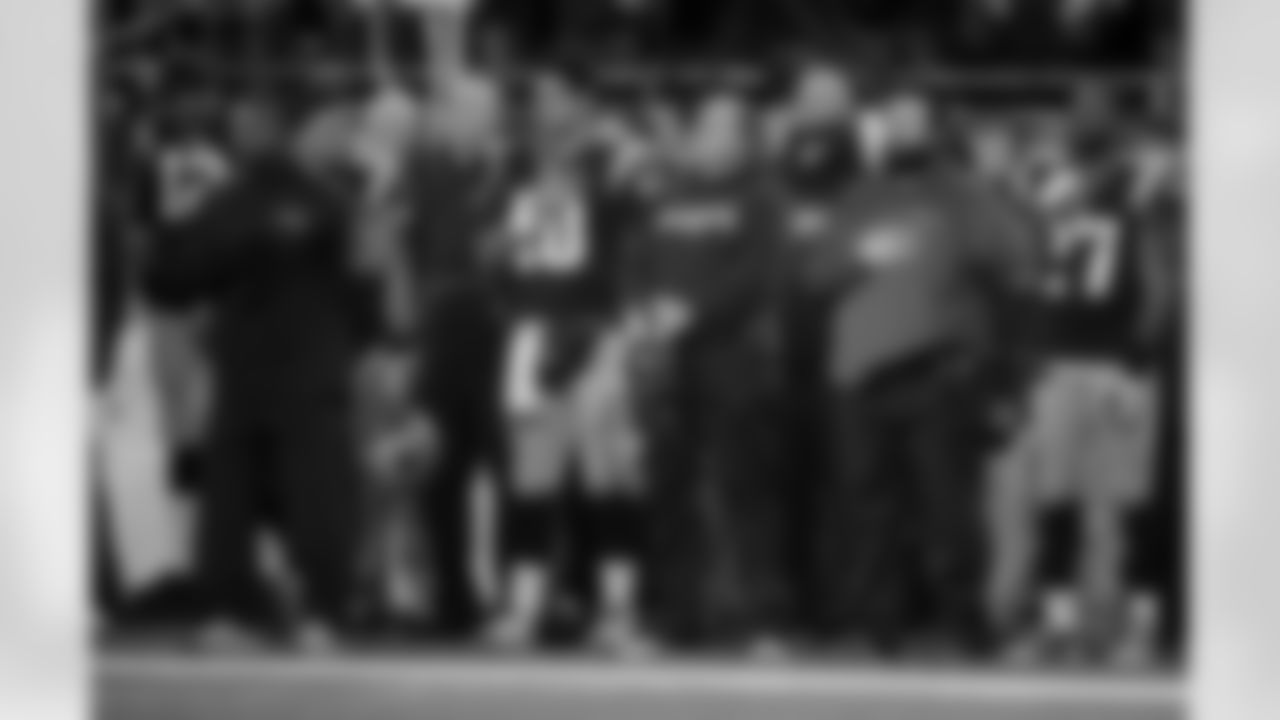 New England Patriots head coach Bill Belichick, center, and others observe a moment of silence for Ezra Schwartz, who was killed in the West Bank last week, before an NFL football game against the Buffalo Bills, Monday, Nov. 23, 2015, in Foxborough, Mass. (AP Photo/Steven Senne)