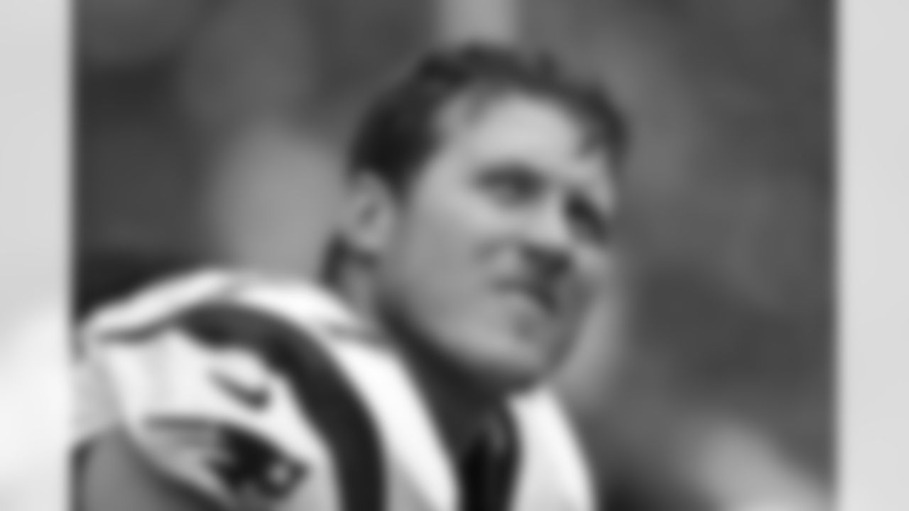 A portrait of New England Patriots tackle Nate Solder (77) during the NFL game between the New England Patriots and the Seattle Seahawks on Sunday, October 14, 2012 in Seattle, Washington.
