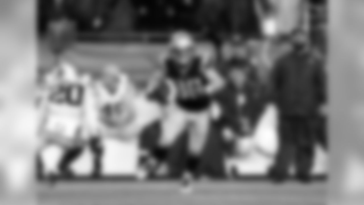 Danny Amendola. Jan. 14, 2014. AFC Divisional Round. Patriots 43, Colts 22.Amendola caught three passes for 77 yards, including a 53-yard reception that kick-started a 10-play, 88-yard third quarter touchdown drive.
