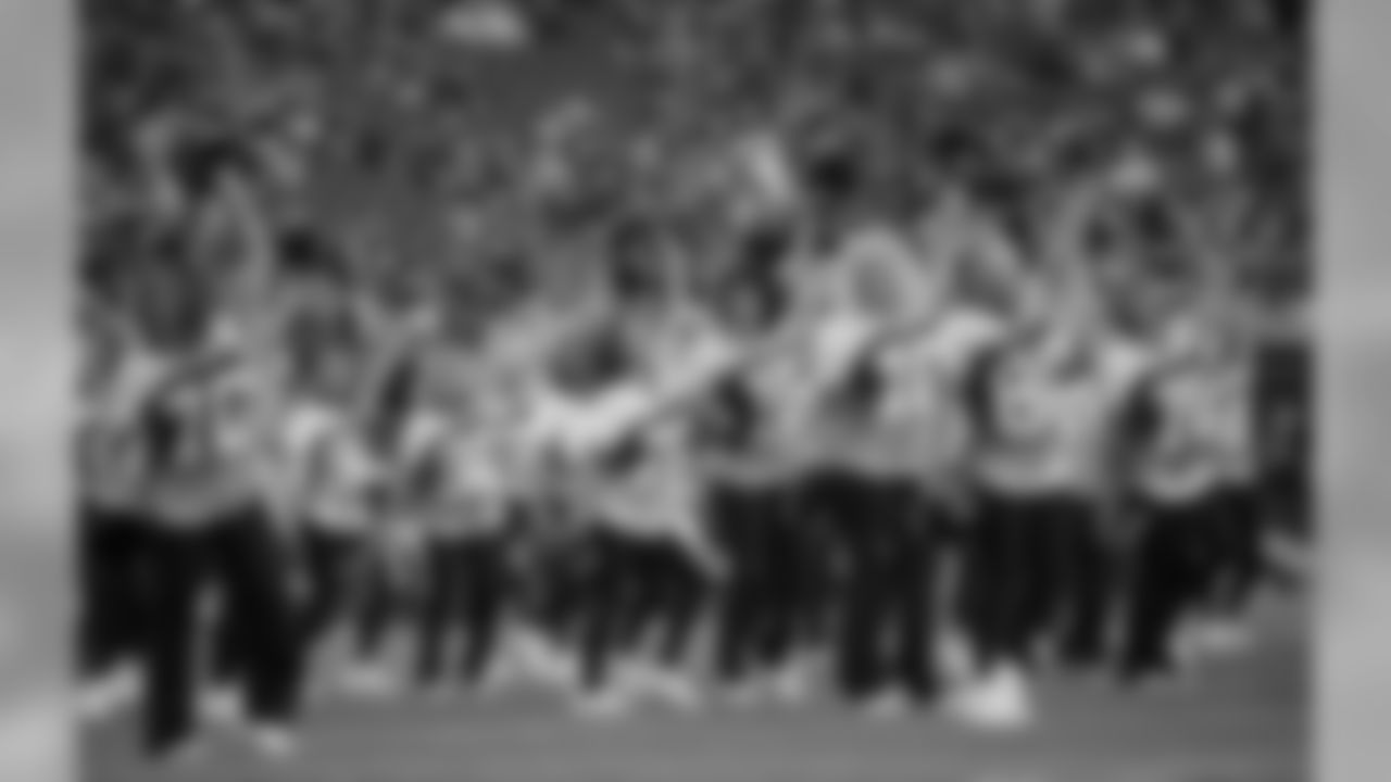 Former New England Patriots cheerleaders perform before an NFL preseason football game between the Patriots and the New York Giants, Thursday, Aug. 31, 2017, in Foxborough, Mass. (AP Photo/Winslow Townson)