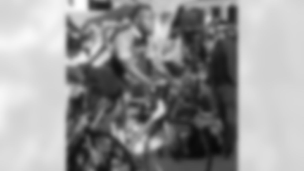 James White – Instagram (@sweetfeet_white28): I had a great time at the Santander Bank presents "In it to Spin it!" Stationary Bicycling event outdoors at City Hall Plaza Boston.#bestbuddies #santander#IHadSweatInMyEye