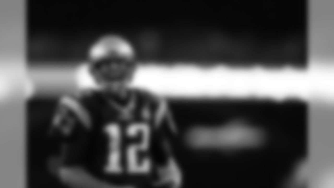 New England Patriots quarterback Tom Brady takes the field for warms up before an NFL football game against the Pittsburgh Steelers, Thursday, Sept. 10, 2015, in Foxborough, Mass. (AP Photo/Charles Krupa)
