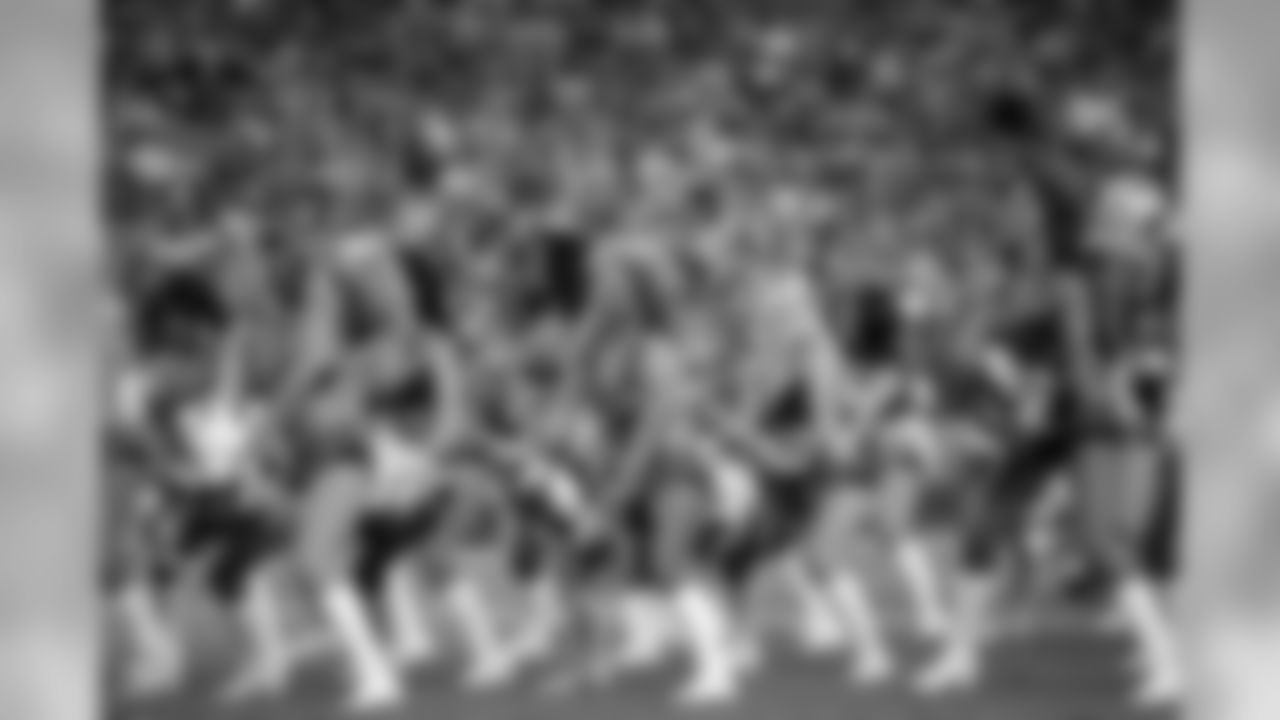 New England Patriots cheerleaders perform in the first half of an NFL preseason football game between the Patriots and the Jacksonville Jaguars, Thursday, Aug. 10, 2017, in Foxborough, Mass. (AP Photo/Steven Senne)