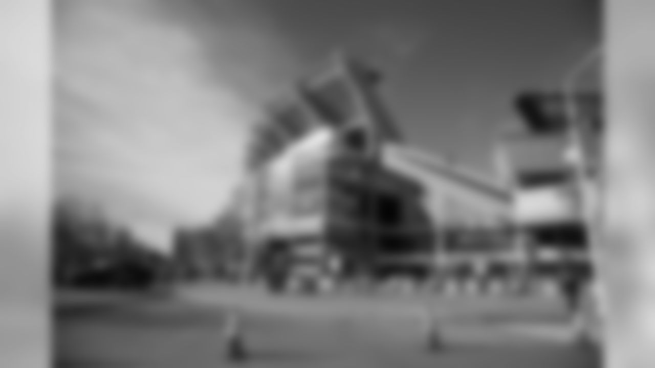 FirstEnergy Stadium stands tall in this wide angle, general view photograph taken before the Cleveland Browns 2015 week 8 regular season NFL football game against the Arizona Cardinals on Sunday, Nov. 1, 2015 in Cleveland. The Cardinals won the game 34-20. (Paul Spinelli via AP)