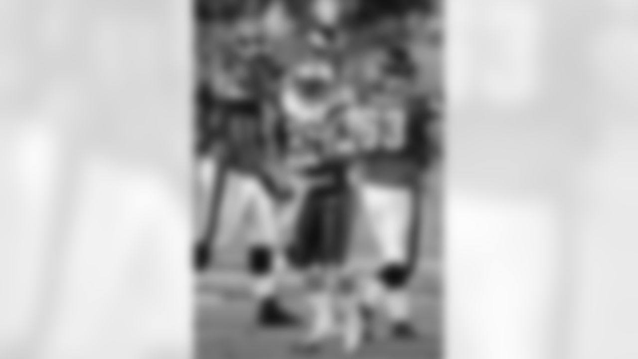 Randall Gay forced fumble recovered by Eugene Wilson (XXXIX vs Eagles).