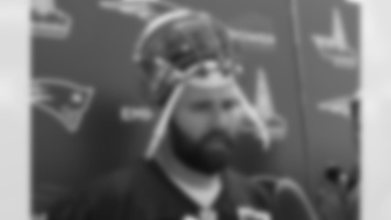 Rob Ninkovich talks withn the media.