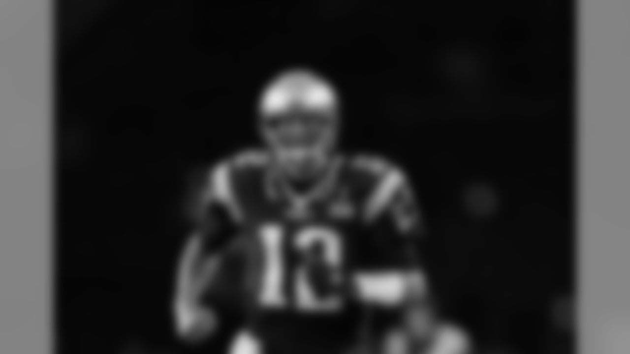 New England Patriots quarterback Tom Brady takes the field for warms up before an NFL football game against the Pittsburgh Steelers, Thursday, Sept. 10, 2015, in Foxborough, Mass. (AP Photo/Charles Krupa)