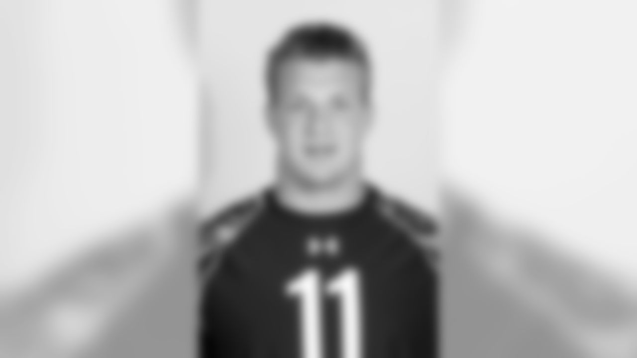 Rob Gronkowski of Arizona poses for a headshot during the 2010 NFL Scouting Combine at Lucas Oil Stadium in Indianapolis, Ind. on Feb. 27, 2010. (AP Photo/Ben Liebenberg)