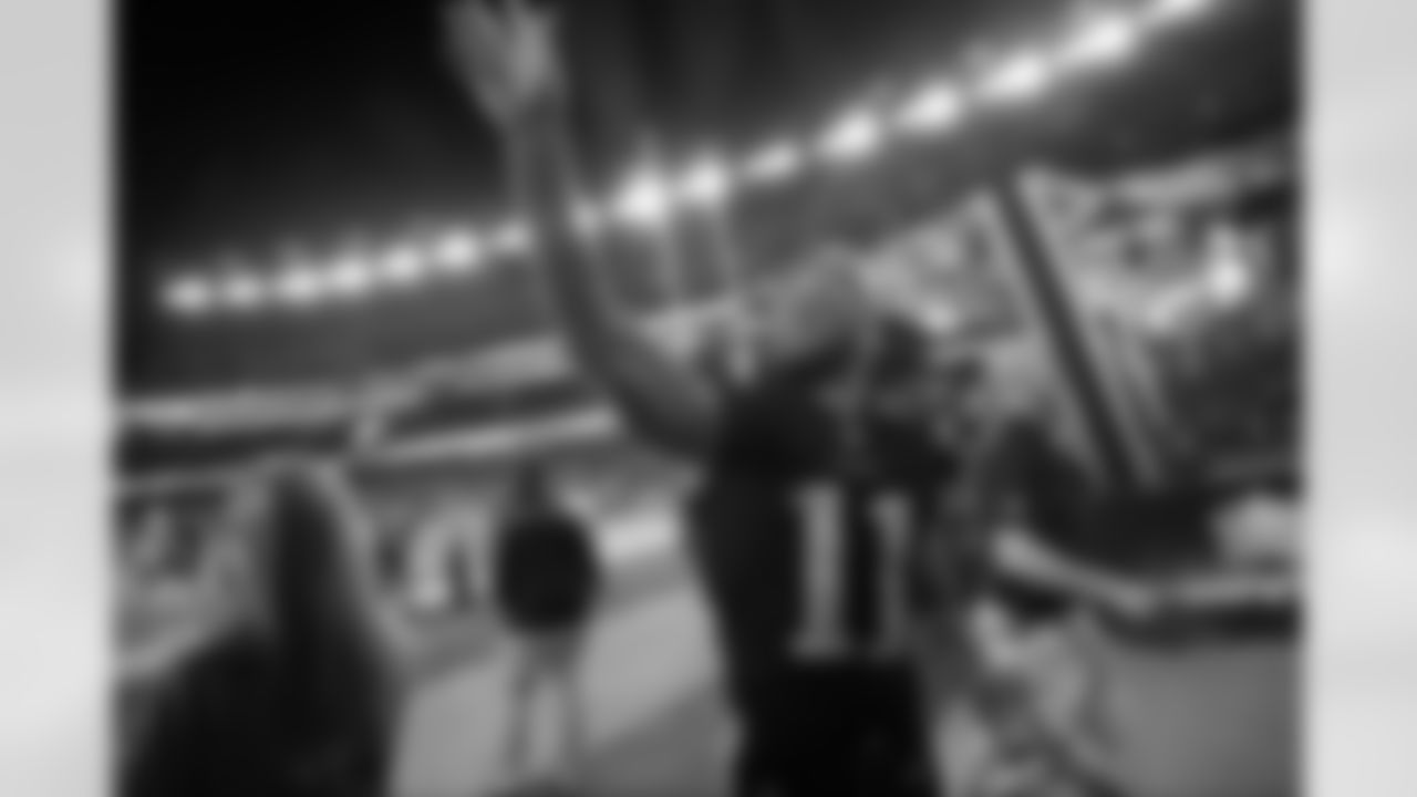 New England Patriots wide receiver Julian Edelman waves to fans as he leaves the field after an NFL football game against the Houston Texans Thursday, Sept. 22, 2016, in Foxborough, Mass. (AP Photo/Elise Amendola)