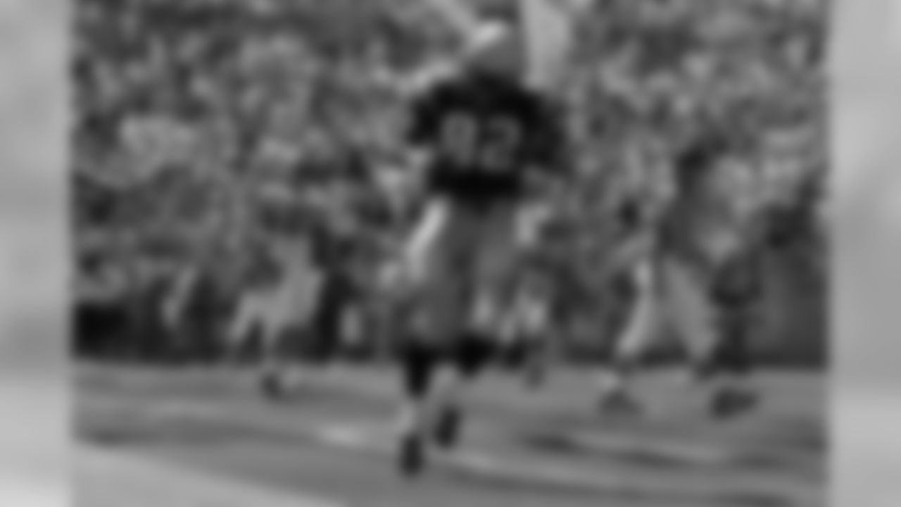 Brady notched his 100th TD on a strike to TE Daniel Graham in the Patriots' 27-17 loss to Carolina on Sept. 18, 2005.