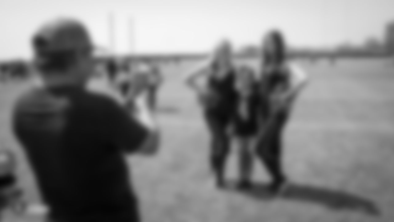 The Raiderettes, Junior Raiderettes, and parents on the second day of Junior Raiderettes practice at the Oakland Raiders Practice Facility, Sunday, August 19, 2018, in Alameda, California.